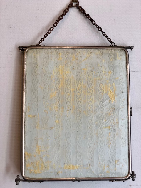 Miroir de barbier triptyque ancien