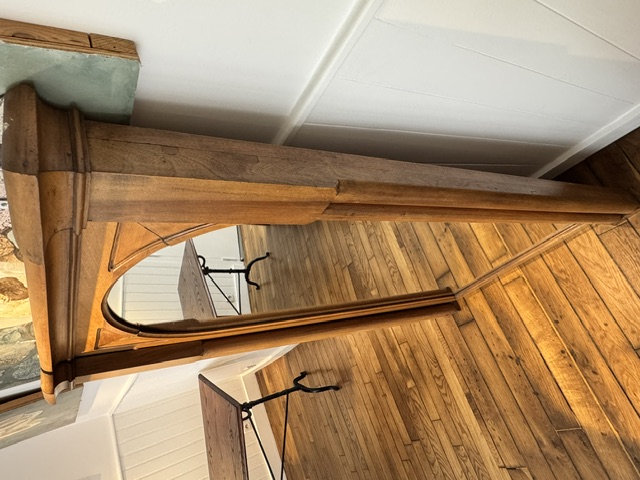 Miroir de cheminée en chêne