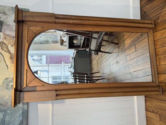 Miroir de cheminée en chêne