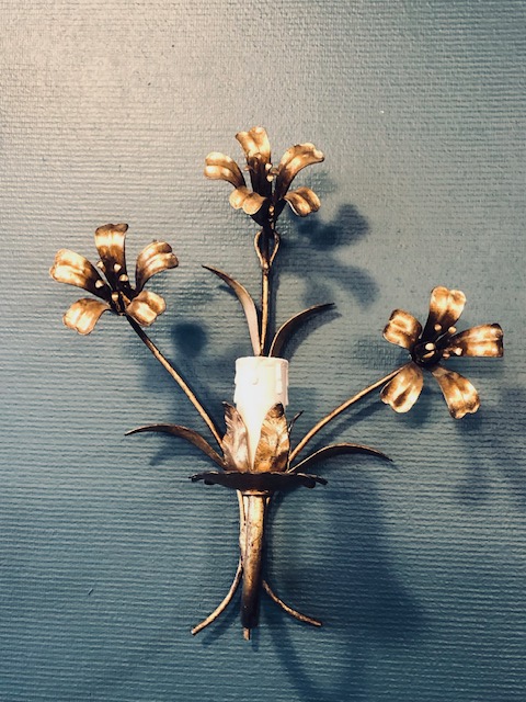 Paire d'appliques fleurs 1 lumière maison Masca
