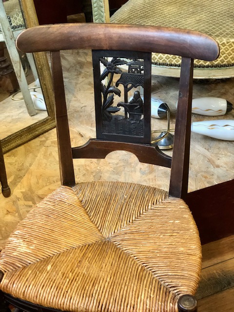 Paire de chaises directoire décor au chinois