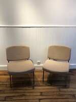 Paire de chauffeuses design 70's 