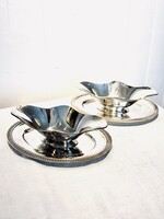 Paire de saucières métal argenté