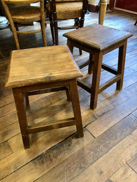 Paire de tabouret en bois