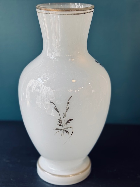 Paire de vase en verre Opalin Napoléon III 
