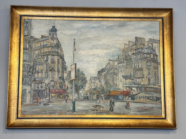 Peinture huile sur toile Paris, la retonde et le Dôme