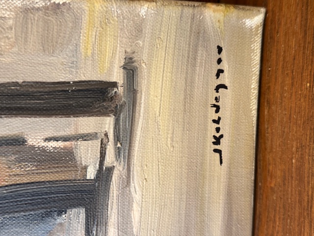 Peinture huile sur toile Rue saint Denis à Paris