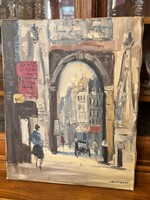 Peinture huile sur toile Rue saint Denis à Paris