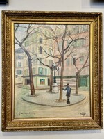Peinture vue de Paris Place de Furstenberg