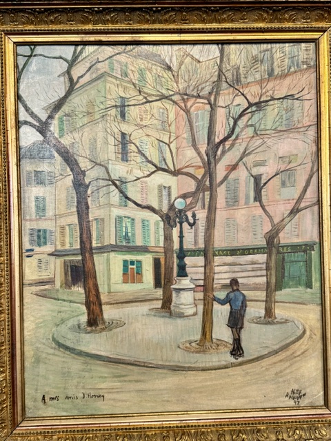 Peinture vue de Paris Place de Furstenberg