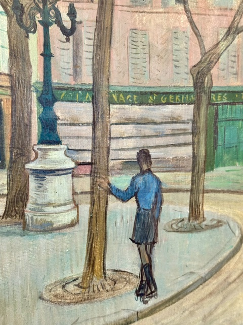 Peinture vue de Paris Place de Furstenberg