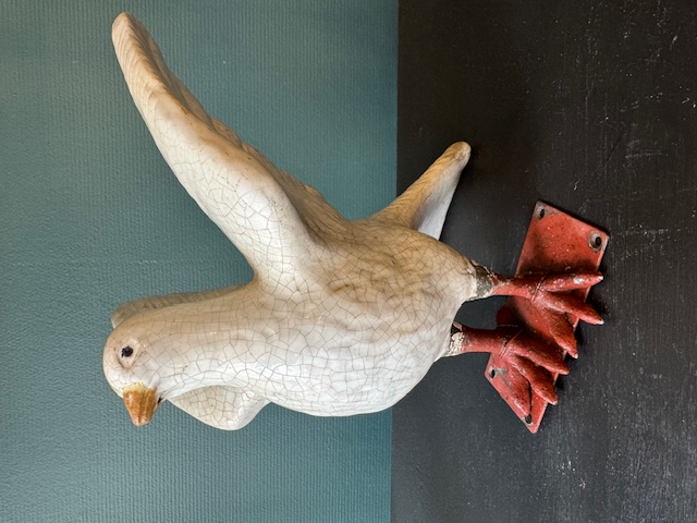 Pigeon ornement de toiture en céramique de Bavent