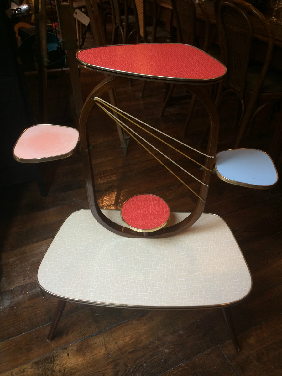 Porte fleurs vintage en formica