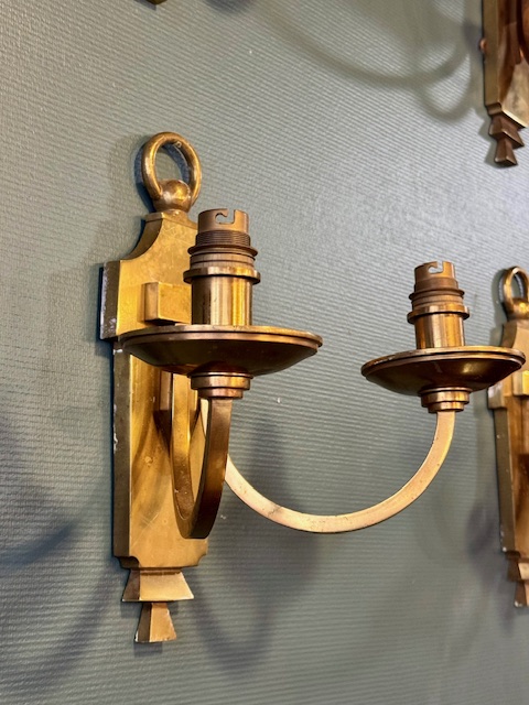 Série de 4 appliques en bronze