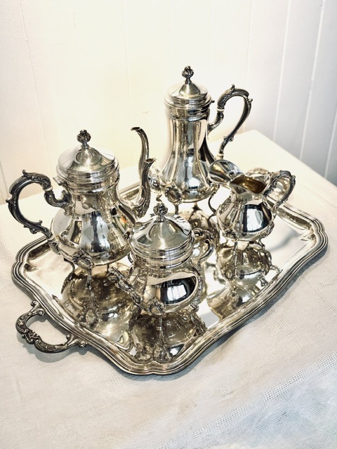 Service à thé et café métal argenté