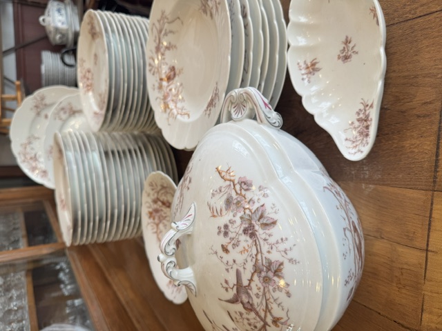 Service de table porcelaine de Vierzon Hache Jullien 1889