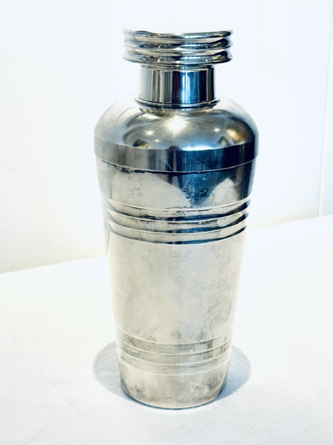 Shaker à cocktail art deco métal argenté
