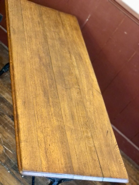 Table de bistrot longue en chêne