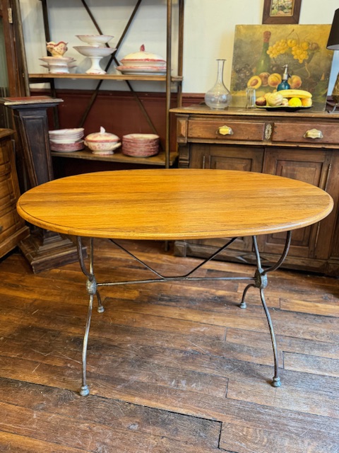 Table de bistrot ovale 19ème