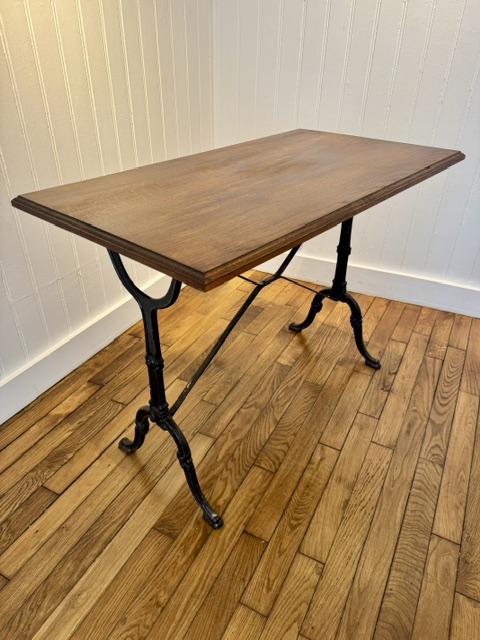 Table de bistrot plateau chêne