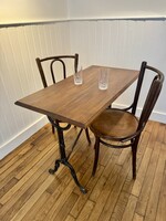 Table de bistrot plateau chêne