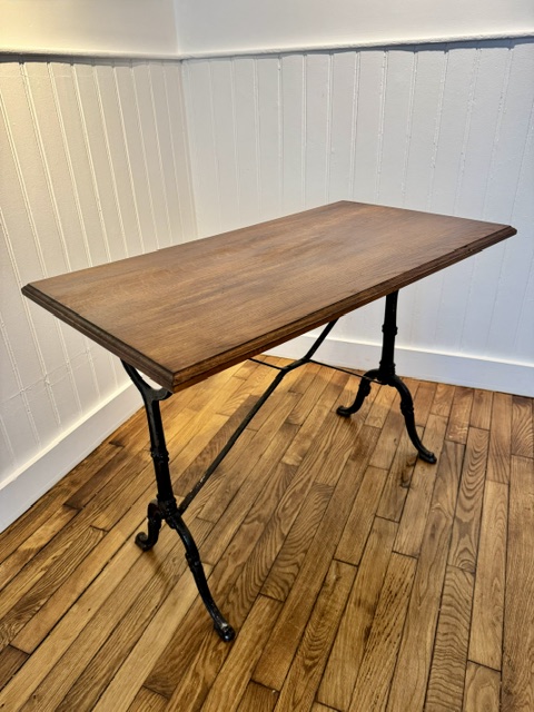 Table de bistrot plateau chêne