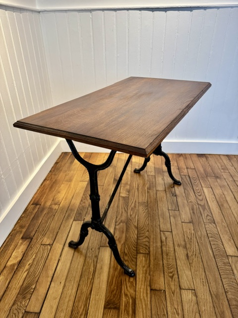 Table de bistrot plateau chêne