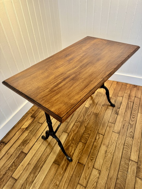Table de bistrot plateau chêne