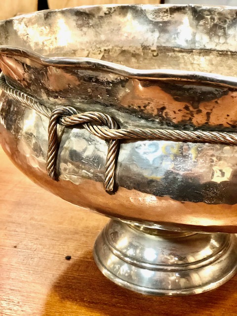 Vasque à champagne métal argenté