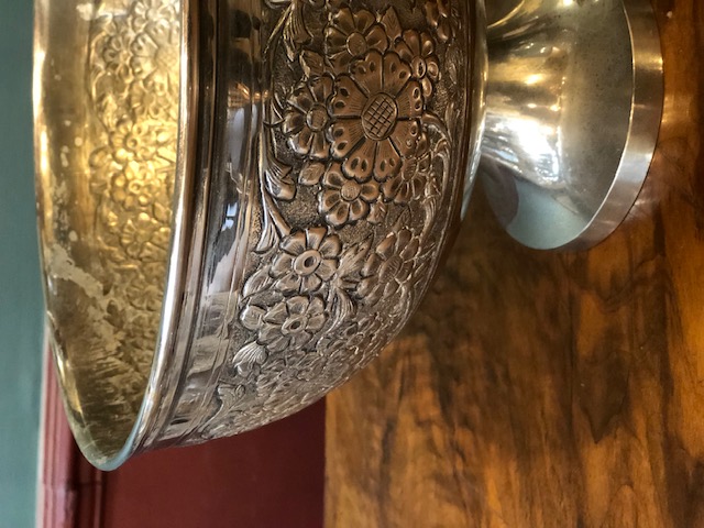 Vasque à champagne métal argenté