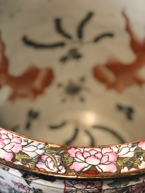 Vasque à poisson en porcelaine de Chine Fin 19ème
