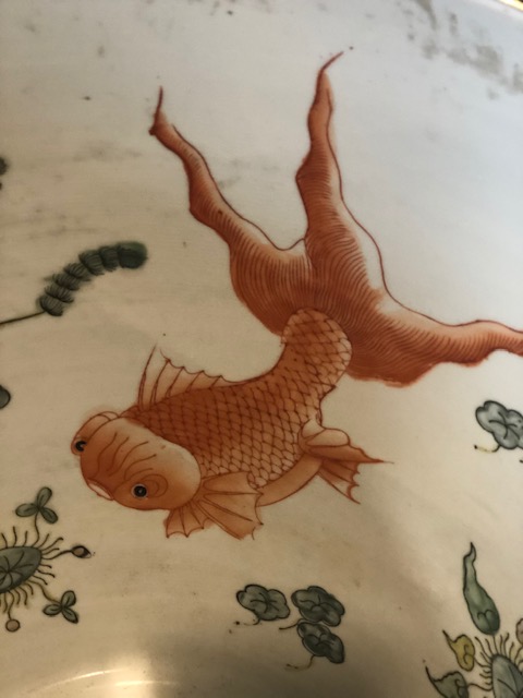 Vasque à poisson en porcelaine de Chine Fin 19ème