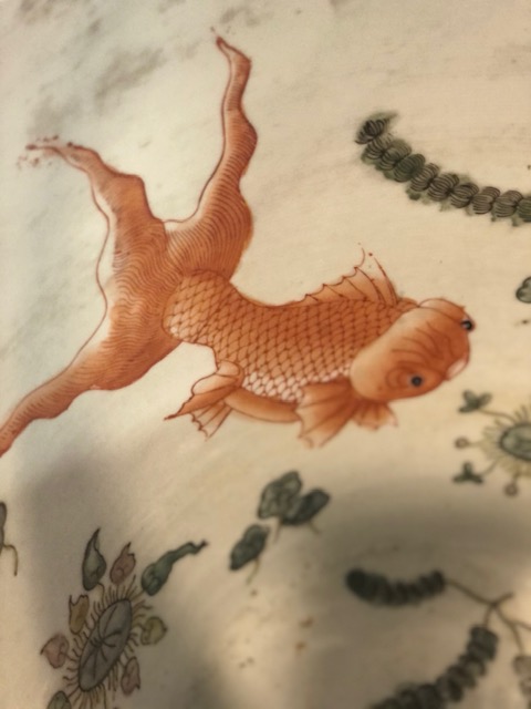Vasque à poisson en porcelaine de Chine Fin 19ème