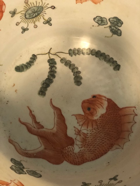 Vasque à poisson en porcelaine de Chine Fin 19ème
